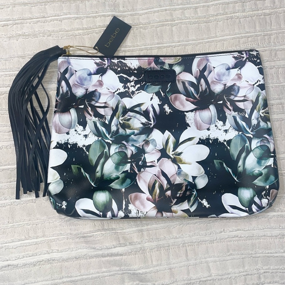 Bebe Floral Oversized Clutch New With Tags.